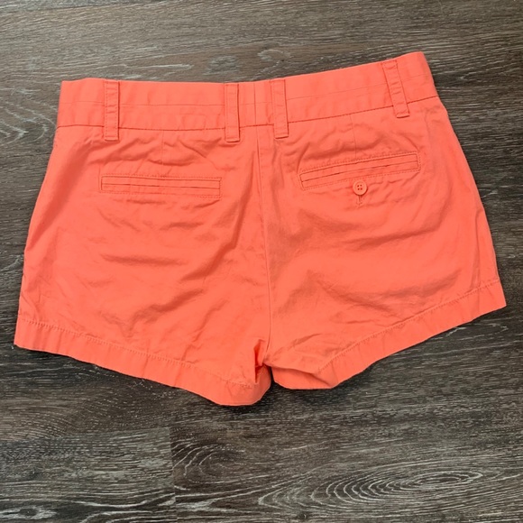 J. Crew Chinos Shorts Orange Sorbet color - Sz 2 - Picture 2 of 3